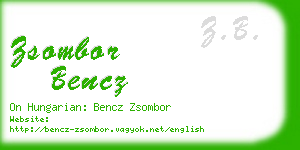 zsombor bencz business card